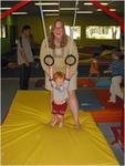Beth and Hazen at the gymnastic rings